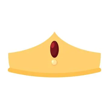 Isolated colored king or queen golden crown icon Vector Illustrazione stock