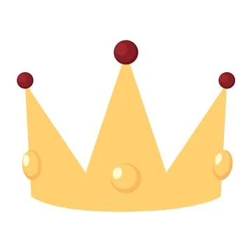 Isolated colored king or queen golden crown icon Vector Stock Illustration