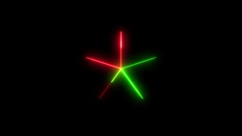 Isolated for colored lights fluorescent neon on black background. Stock Footage 298482582