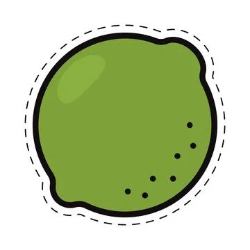 Isolated colored lime icon Flat style Vector Illustrazione stock