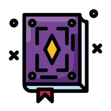 Isolated colored magic book videogame icon Flat design Vector Stock Illustration