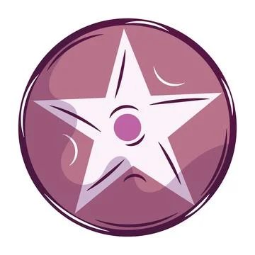 Isolated colored magic five point star shape icon Vector Stock Illustration