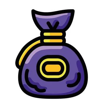 Isolated colored magic pouch videogame icon Flat design Vector Stock Illustration