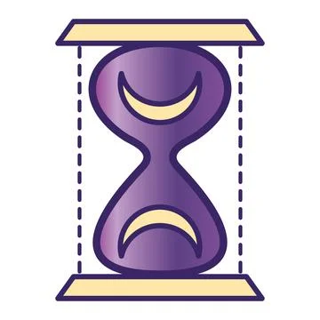 Isolated colored magic sand watch icon Vector Stock Illustration