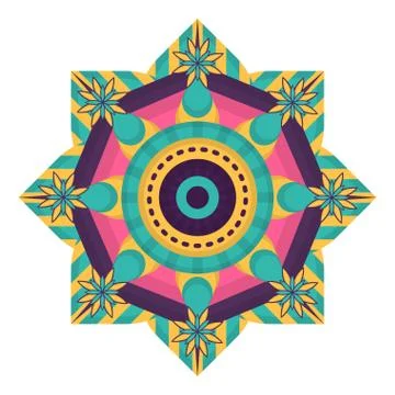 Isolated colored mandala Stock Illustration