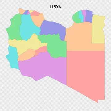 Isolated colored map of Libya Stock Illustration