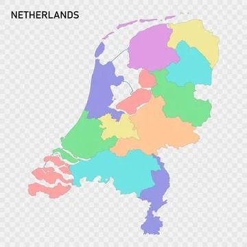 Isolated colored map of Netherlands Illustration