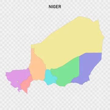 Isolated colored map of Niger Stock Illustration