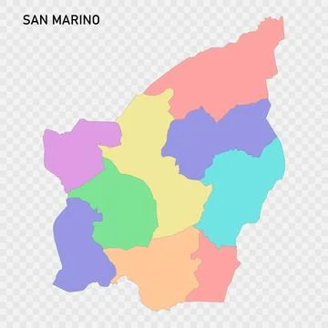 Isolated colored map of San Marino Stock-Illustration