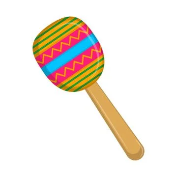 Isolated colored maraca Stock Illustration