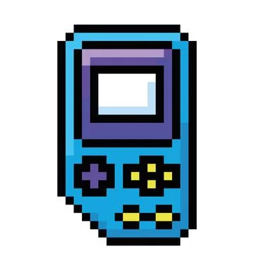Isolated colored mobile console videogame icon Pixelated style Vector Stock Illustration