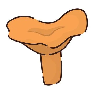 Isolated colored mushroom icon Flat design Vector Stock Illustration