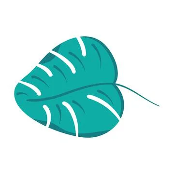 Isolated colored natural leaf icon Flat design Vector Stock Illustration