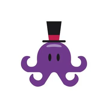Isolated colored octopus toy icon Flat design Vector 스톡 일러스트