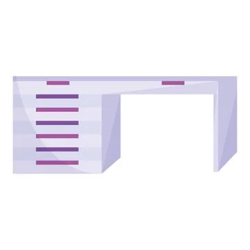 Isolated colored office table icon Vector Stock Illustration
