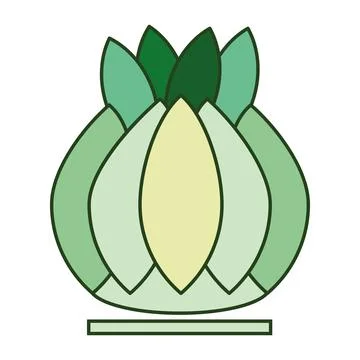 Isolated colored onion icon Flat design Vector Stock Illustration