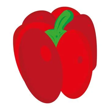 Isolated colored pepper sketch icon Vector Stock Illustration
