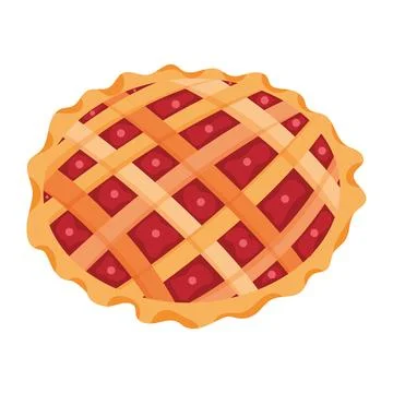 Isolated colored pie bakery product image Vector Stock Illustration