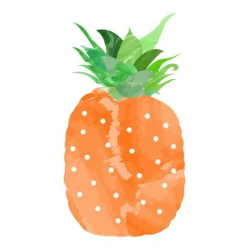 Isolated colored pineapple Stock Illustration
