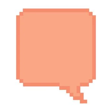 Isolated colored pixelated comic speech bubble chat Vector Illustration