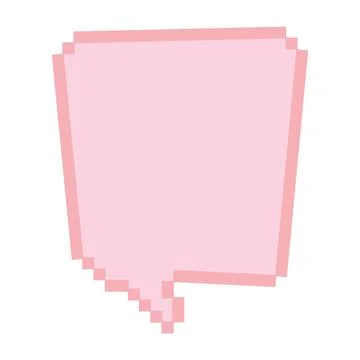 Isolated colored pixelated comic speech bubble chat Vector Stock Illustration