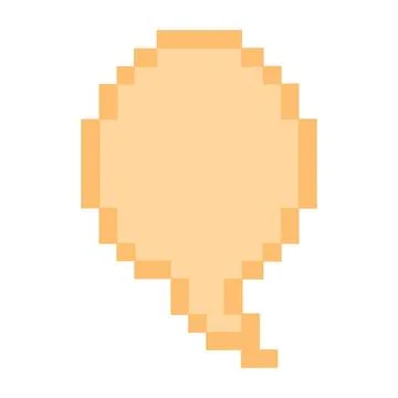 Isolated colored pixelated comic speech bubble chat Vector Illustration