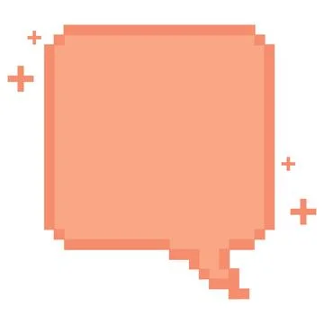 Isolated colored pixelated comic speech bubble chat Vector Stock Illustration