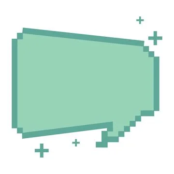 Isolated colored pixelated comic speech bubble chat Vector Illustration