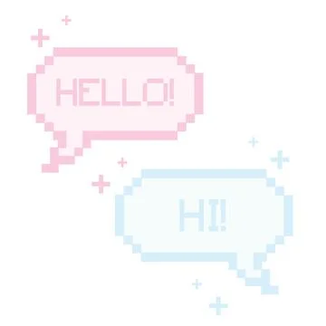 Isolated colored pixelated comic speech bubble chat Vector Stock Illustration