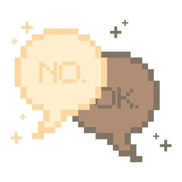 Isolated colored pixelated comic speech bubble chat Vector Illustration