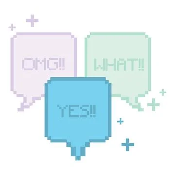 Isolated colored pixelated comic speech bubble chat Vector Illustration