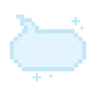 Isolated colored pixelated comic speech bubble chat Vector Illustrazione stock