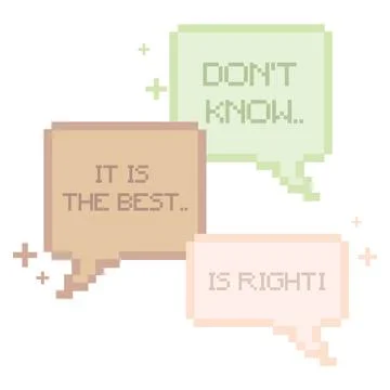 Isolated colored pixelated comic speech bubble chat Vector Illustration