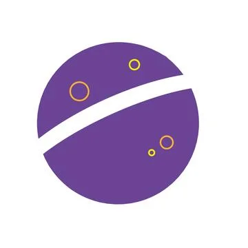 Isolated colored planet with ring sketch icon Vector Stock Illustration