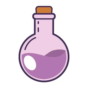 Isolated colored potion flask magic icon Vector Stock Illustration