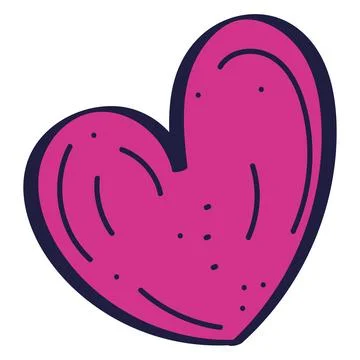 Isolated colored red heart shape icon Vector Stock Illustration