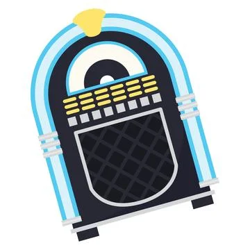 Isolated colored retro jukebox icon Vector Illustrazione stock
