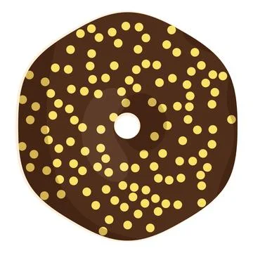 Isolated colored rounded candy with chocolate icon Vector Illustrazione stock