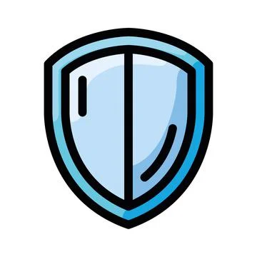 Isolated colored shield videogame icon Flat design Vector Stock Illustration