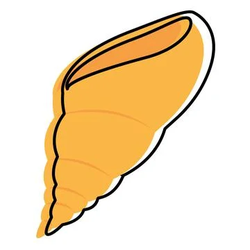 Isolated colored sketch of a sea shell icon Vector 스톡 일러스트