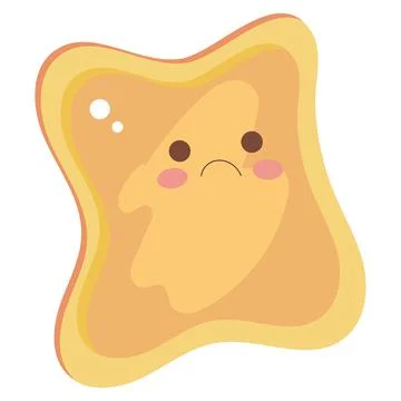 Isolated colored slice of bread Cute design Vector 스톡 일러스트
