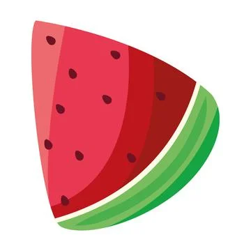 Isolated colored slice of watermelon sketch icon Vector Stock Illustration