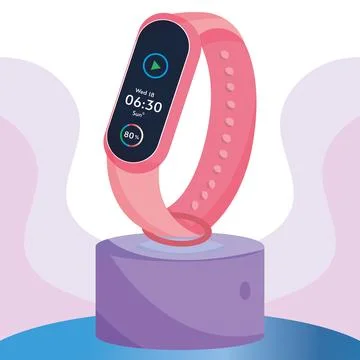 Isolated colored smartwatch with touchscreen Vector Stock Illustration