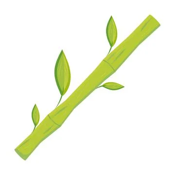 Isolated colored spa bamboo icon Flat design Vector Stock Illustration