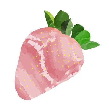 Isolated colored strawberry Stock Illustration