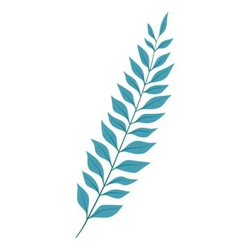 Isolated colored summer leaf sketch icon Vector Stock Illustration