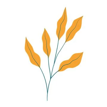 Isolated colored summer leaf sketch icon Vector Illustrazione stock