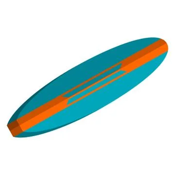 Isolated colored surfboard Stock Illustration