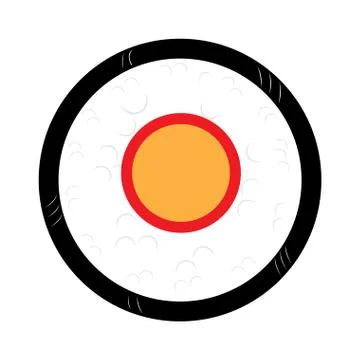 Isolated colored sushi Stock Illustration