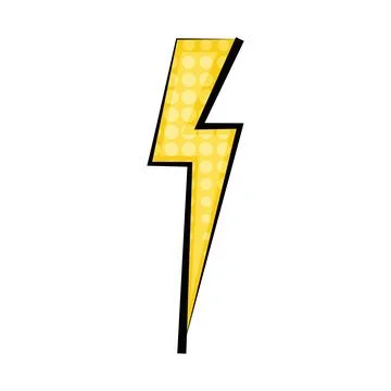 Isolated colored thunder comic icon Vector Stock Illustration